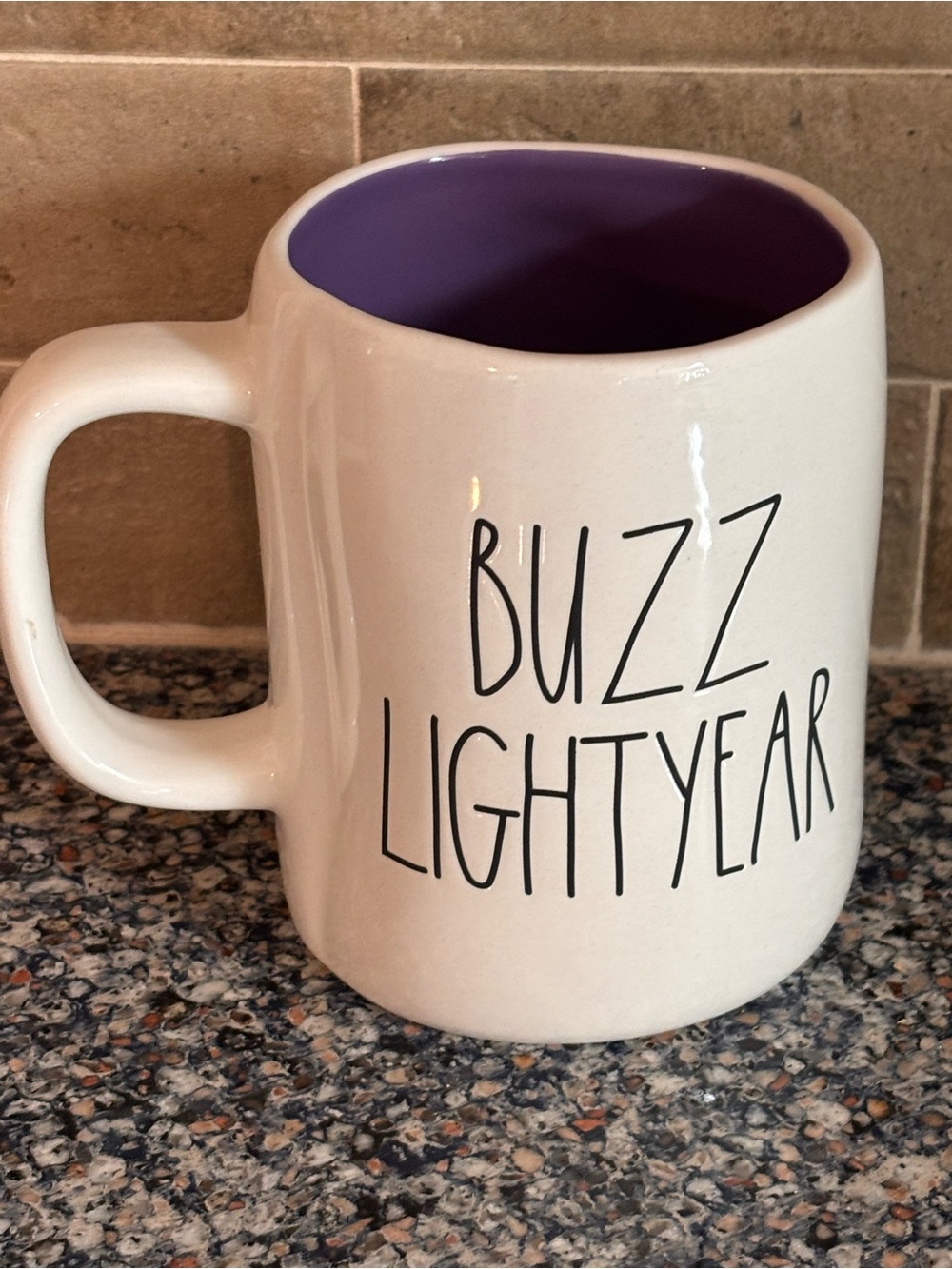 Buzz Lightyear White Ceramic Mug with Purple Interior